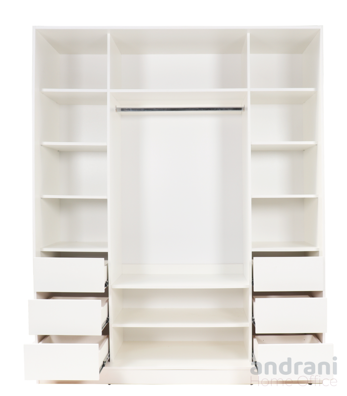 Dulap spațios cu 3 secțiuni și sertare