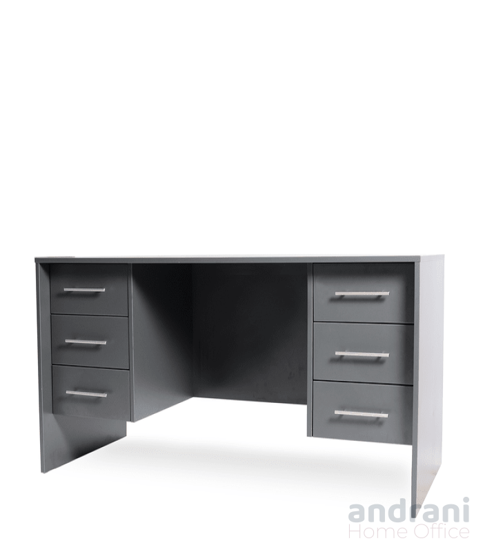 Masa de birou cu 6 sertare laterale gri antracit