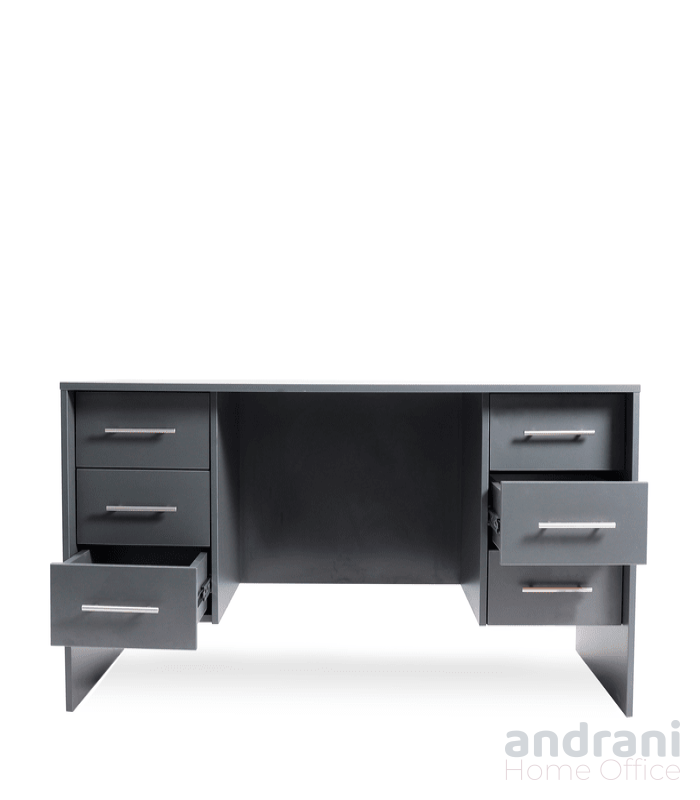 Masa de birou cu 6 sertare laterale gri antracit