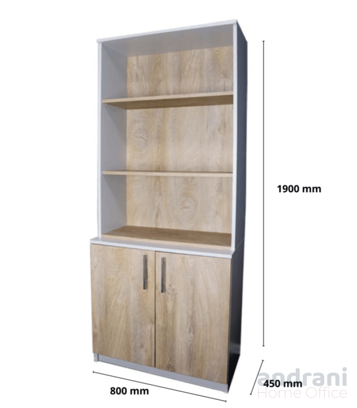 Vitrină cu rafturi și două uși