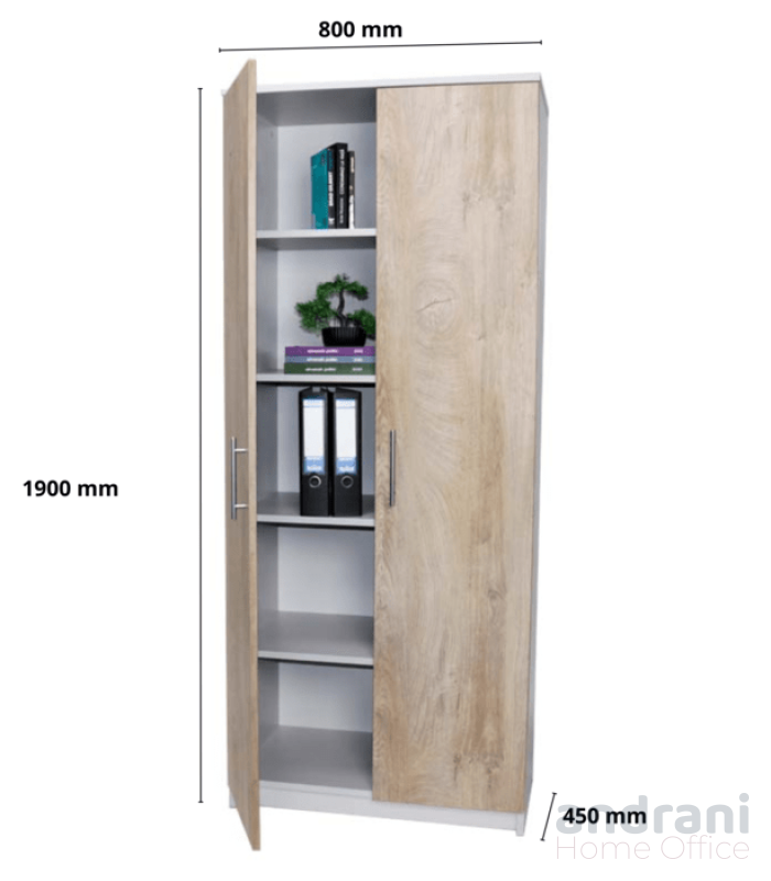 Dulap cu 2 uși și rafturi