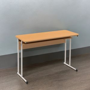 Banca scolara dubla pe cadru rotund