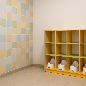 Dulap pentru olițe – 12 compartimente deschise