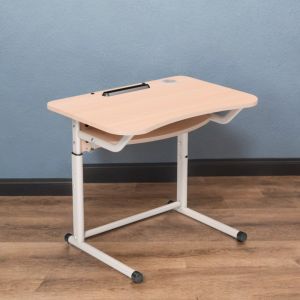 Banca școlară individuală cu cadru mixt oval și rotund