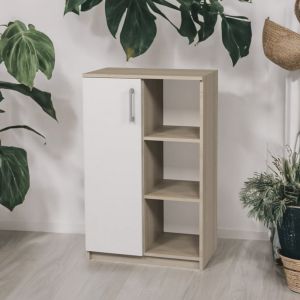 Dulap parțial închis cu o ușă pe lateral  